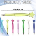 thumbnail image 3 of Star Shaped Ballpoint Pens, Novelty Oil Ink Pens, Cute Star Decor Plastic Pens, Cute Plastic Point Oil Pens, Portable Pocket Stationery for Office Party Daily Note Taking Supplies, Light Green, 3 of 4
