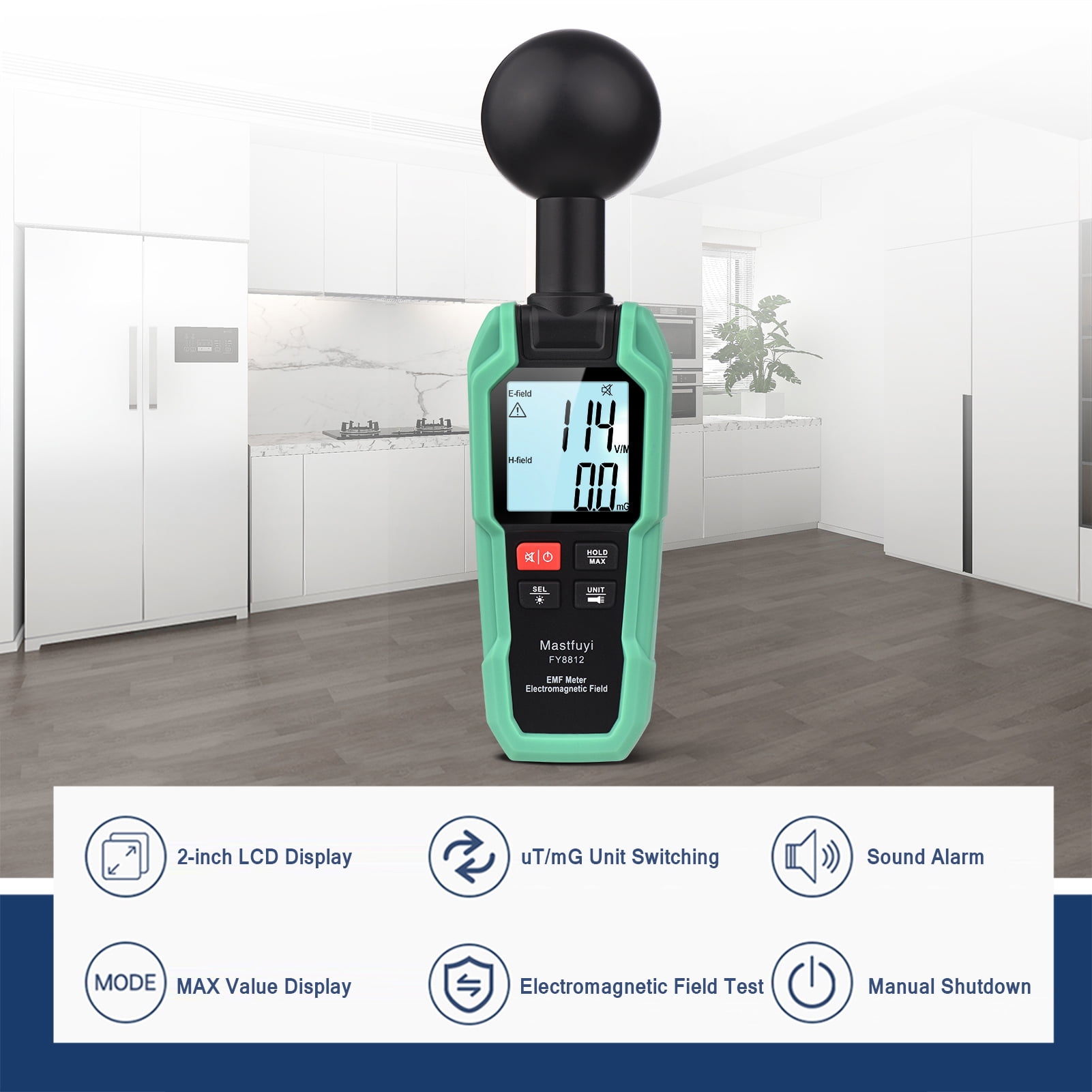 Mastfuyi EMF Meter Field Tester High