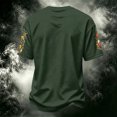 thumbnail image 6 of KLHDSF Mens Casual Halloween Print Top Lightweight Breathable Daily T-Shirt Round Neck Short Sleeve Loungewear Army Green L, 6 of 6