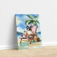 thumbnail image 3 of French Bulldog Hello Summer Beach Theme with Sunglasses and Tropical Cocktail Vertical Matte Canvas Poster Dog Lover Gifts Wall Art Home Decor - 00009, 3 of 5