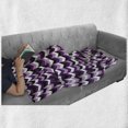 thumbnail image 6 of Chevron Soft Flannel Fleece Throw Blanket, Zig Zag Arrows Geometric Symmetric Pattern Retro Old Design, Cozy Plush for Indoor and Outdoor Use, 50" x 60", Purple White Black, by Ambesonne, 6 of 6