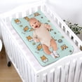 thumbnail image 4 of Cartoon Corgi Dogs Changing Pad Cover Puppy Dog Paw Diaper Changing Table Sheets for Boy Girl Dog Lovers Gift Breathable Stretchy Nursery Changing Table Mats 16''x32'', 4 of 6
