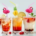 thumbnail image 6 of 25Pcs Flamingo Pineapple Drinking Straws Hawaiian Beach Tropical Wedding Birthday Party Decoration Summer Pool Party Supplies, 6 of 9