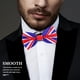 thumbnail image 3 of Pajarita novedosa para hombre, traje de moda con bandera del Reino Unido, pajarita grande, lazo patriótico, corbata para mujer (Reino Unido), 3 of 8
