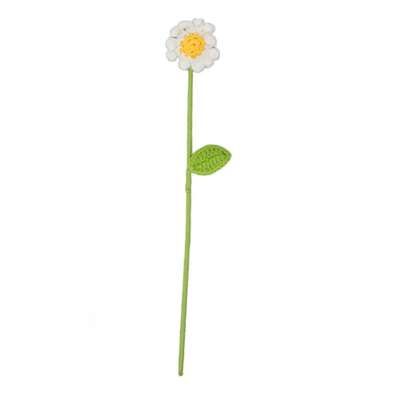 Crochet Flower,Crochet Daisy Flowers Beautiful Hand Woven Flower Knitted Daisy Flower Crafted with Care