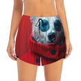 thumbnail image 4 of Lsque Stylish Polar Bear Sunglasses Printed Women's Running Shorts with Liner Pockets,Elastic Quick Dry Workout Athletic Gym Yoga Shorts,Womens High Waist Shorts-X-Large, 4 of 9