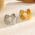 thumbnail image 5 of PAURO Shaped Rings for Women Stainless Steel Silver Gold Plated Personalized Statement Unique Dainty Band Index Finger Thumb Midi Simple Geometric Irregular Jewelry Silver Size 8, 5 of 6