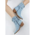 thumbnail image 2 of Nigara Cut Out Detail Denim Cowboy Boots, 2 of 6