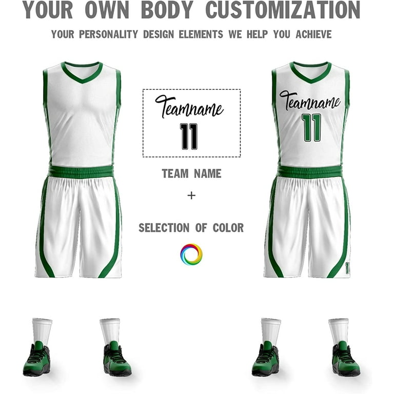 Custom Basketball Jersey Team Name Number Personalized Practice Shirt for  Men Youth Kids Boys College University, S~4XL