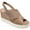 Taupe, variant on Journee Womens Ronnie Wedge Heel Slip On Sandals