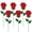 Red, variant on Valentines Day Decorations Outdoor, Set of 6 Rose Metal Flowers Decorative Garden Stakes for Valentines Day Decor, Lovely Yard Stakes for Home Lawn Pot Flowerbed Wedding Anniversary