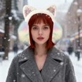 thumbnail image 5 of Hearth & Gear Winter Warm Cat Ear Headband Cozy Ear For Girls Cold Weather Outdoor Sports Workout Items Exercise Bike Table Rip Workout for Adults Work Out Room Work Out Items Exercise Tables Foot, 5 of 5