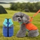 thumbnail image 5 of Mascota perro gato peluche cachorro chaleco chaqueta cremallera chaqueta ropa para mascotas pecho espalda tracción chaqueta azul, 5 of 5