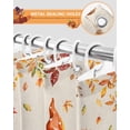 thumbnail image 5 of Fall Shower Curtain Pumpkin Gnome Bathroom Curtains with Hooks, Waterproof Fabric Bird Autumn Maple Leaves Linen Thanksgiving Bath Shower Curtains Set for Bathroom Bathtubs Decor 72x72 Inch, 5 of 7