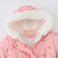 thumbnail image 4 of Povozer Girl's Winter Coat Warm Fleece Puffer Jacket Waterproof Parka with Hood(Hot Pink,4T-5T), 4 of 6