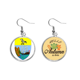 thumbnail image 1 of Saint Helena África emblema nacional Pendiente del lóbulo de la joyería del pendiente de la hoja del otoño Unbranded M, 1 of 3