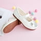 thumbnail image 1 of Zapatos de cuero para niñas, zapatos de princesa con diamantes de imitación, zapatos de primavera y otoño para niños con suela suave de cristal, zapatos blancos, 1 of 6