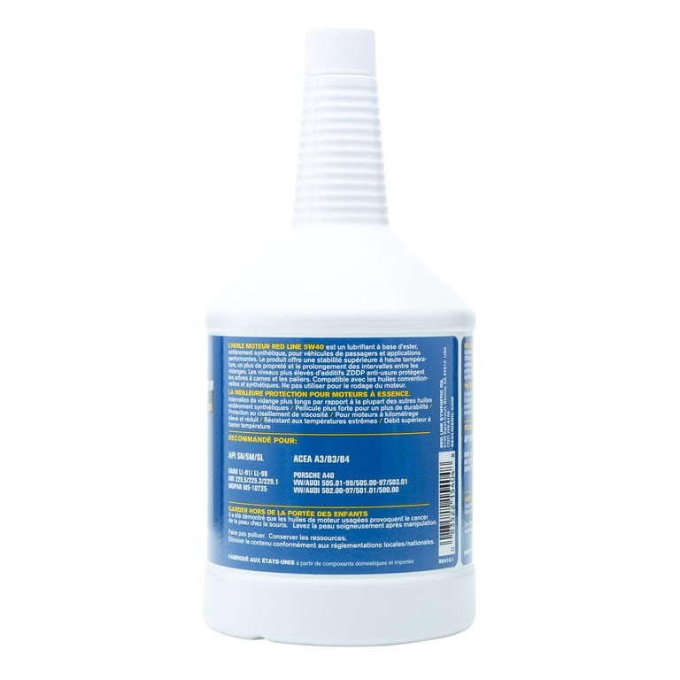 Redline SAE 5W40 Fully Synthetic Motor Oil, 1 Quart, 15404