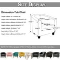 thumbnail image 2 of DYstyle 2 Pcs Stretch Kit Jacquard Tub Chair Slipcover Sofa Shield Fitted Single Armchair Barrel Chair Slipcover, 2 of 5