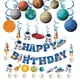 thumbnail image 4 of Decoración de fiesta con temática de astronauta, decoración colgante en espiral, bandera de cumpleaños, decoración colgante, complemento para pastel, 4 of 5