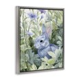 thumbnail image 2 of Stupell Industries Modern Blue Bunny Among Leaves Gray Floating Frame Canvas Art, 25 x 31, by Franklyn Gregory, 2 of 8
