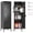 Black, variant on 2-Tier Metal Lockers for School,66" Tall Metal Storage Cabinet with 2 Shelves and 6 Hooks,Standing Narrow Employee Locker for Gym,Home,Black,Assembly Required