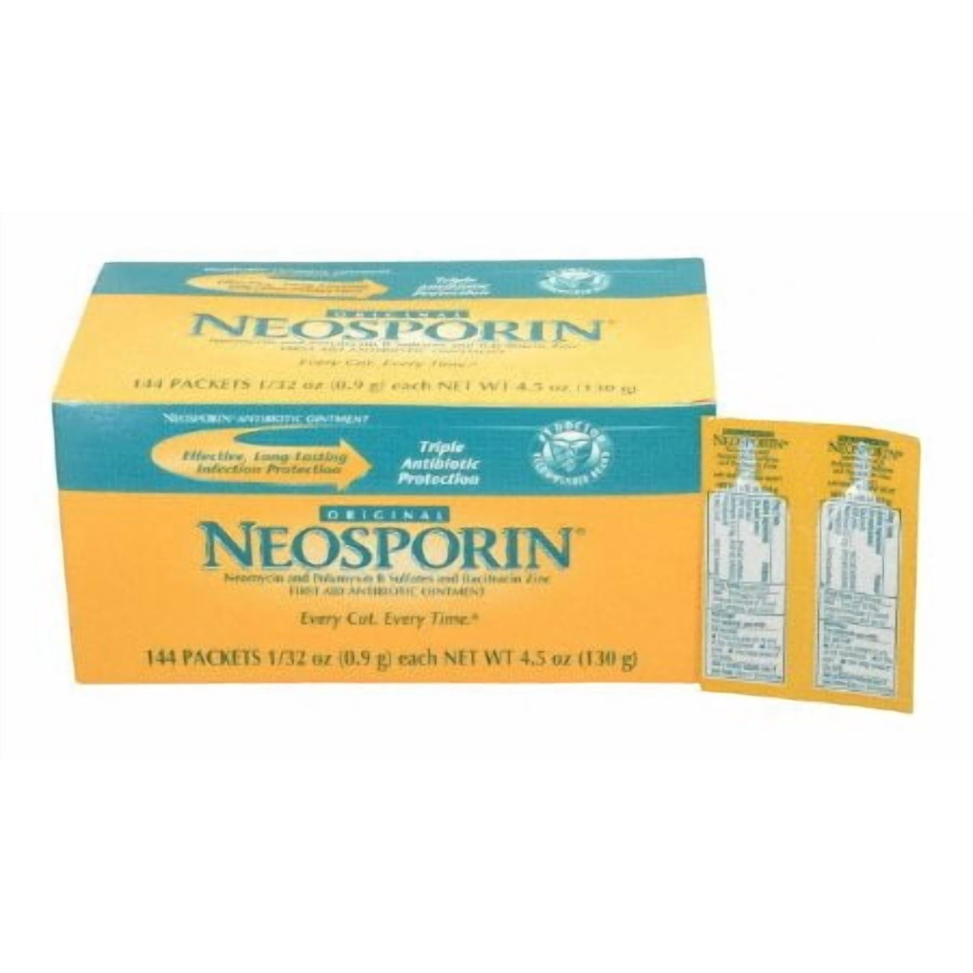Neosporin First Aid Antibiotic, Ointment Individual Packet, 00312547237697 - Box of 144