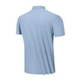 thumbnail image 7 of AHTJRT Men's Stretch Golf Shirt Short Sleeve Dry-Fit T-Shirt for Tennis and Polo Light Blue L, 7 of 7