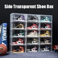 thumbnail image 6 of ZXNYH 12 Pack Shoe Storage Boxes, Shoe Box Clear Plastic Stackable, Drawer Type Front Opening Shoe Holder Containers(Transparent), 6 of 9