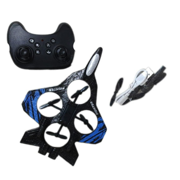 Avión RC Avión de control remoto Rollo de espuma 360 degree Giro ligero Caza RC Azul