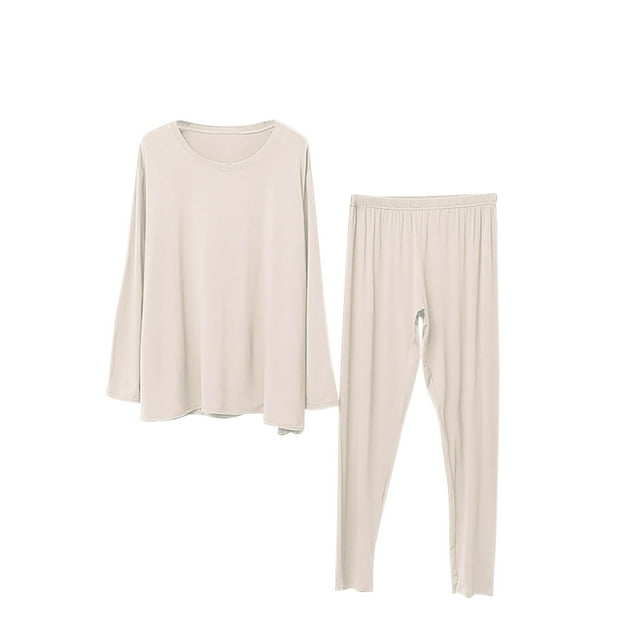 Ensembles de Pyjama pour Femmes 2 Pcs, Vêtements de Maternité Multifonctions pour Femmes Vêtements Post-Partum Pyjamas Ceinture Coussinet de Poitrine Cordon de Serrage Ajustable Ensemble à Manches Longues Col Rond