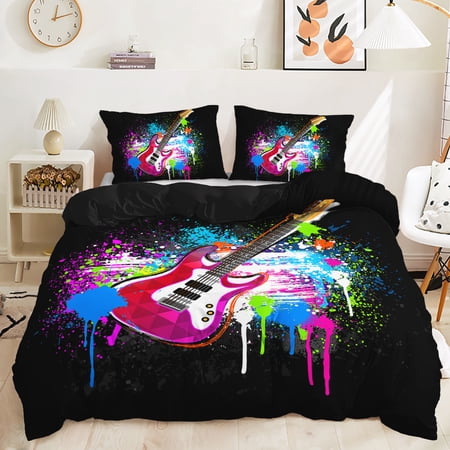 Hosima 3 Piece 3D Digital Printed Duvet Cover Full Size Bedroom Decorative Bedding Set,DEC28-Full