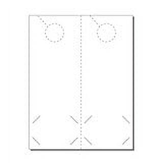 Door Hangers for Business Cards, Print-Ready, 4.25" x 11", 2-UP on 8.5" x 11" White 65-lb Cover, Perforated for Separation, with 1.5" Holes - 250 Sheets
