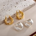 thumbnail image 3 of SFTING Hoop Earrings for Women Twisted Brushed Matte Chunky Huggie Silver Plated Jewelry Anniversary Gift for Her, 3 of 7
