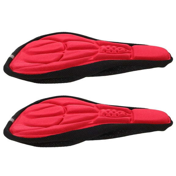 OUNONA  2 Pcs Cycle Seat Cover Mountain Bike Cushion Fitness Child Red