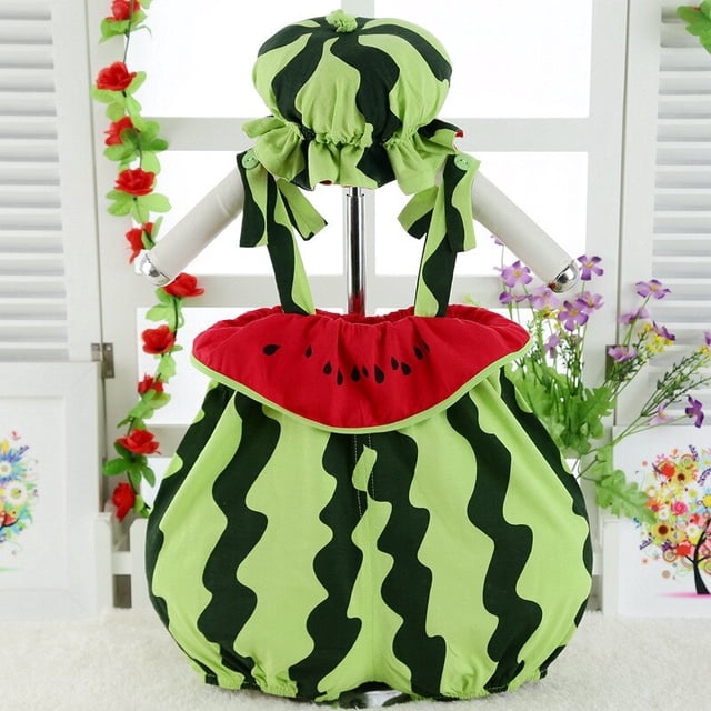 Conjunto de Pelele estampado para bebé, sombrero, 2 uds., conjunto de ropa para niño, trajes de fotografía para recién nacido, mono sin mangas de calabaza para niña, Tops3M Gao Jinjia LED