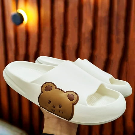 

Unisex Non-slip Slippers Slides With Bear Design For Kids Women