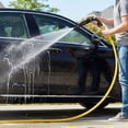 thumbnail image 5 of High Pressure Garden Hose Spray Gun Set Adjustable Multi Function Water Nozzle 360° Rotating Sprinkler for Car Wash Garden Watering Cleaning Tool Black 3 Pcs Adapter, 5 of 5
