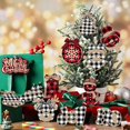 thumbnail image 3 of Dalrosia Christmas Buffalo Plaid Hanging Ornaments Christmas Tree Wooden Hanging Decor Wooden Christmas Ornaments Snowflake Reindeer Snowman Plaid Christmas Decor, 3 of 7