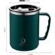 thumbnail image 2 of Taza de café de viaje de acero inoxidable con doble pared aislada de 500 ml con asa y tapa deslizante, taza de café térmica, vaso tumbler de café para camping, oficina en casa (verde oscuro), 2 of 3