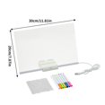 thumbnail image 3 of Large Acrylic Night Light Night Markets Stall Luminous Light Board DIY Menu Children's Painting Message Board 100ml, 3 of 8