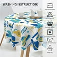thumbnail image 5 of Hanukkah Tablecloth Round Happy Hanukkah with Chanukah Table Cloth 60 Inch Washable Polyester Table Cover for Kitchen Party Picnic Dining Decor, 5 of 5