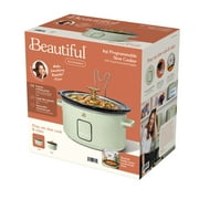 Beautiful 4Qt Slow Cooker with Touch-Activated Display, Sage Green by Drew Barrymore