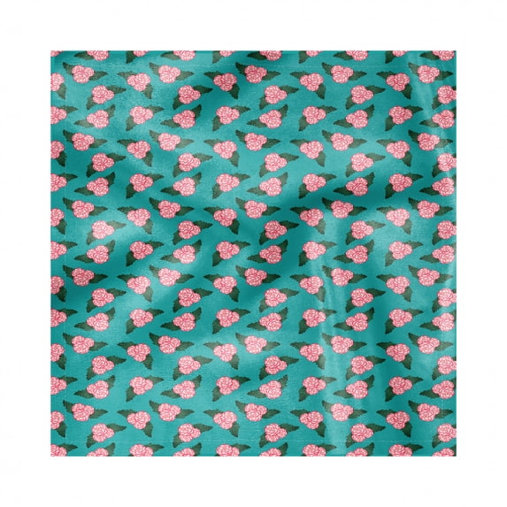 Floral Decorative Satin Napkins Set of 4, Pure First Love Represented Begonia Flower Pattern, Square Fabric Party & Dinner Napkin, 18", Blush Dark Coral, by Ambesonne