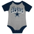 thumbnail image 2 of Newborn & Infant Dallas Cowboys Dynamic Duo Bodysuit, Bib & Knit Hat Set, 2 of 5