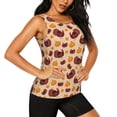 thumbnail image 2 of KLL Thanksgiving Turkey and Pumpkin Print Womens Tank Top Sleeveless Workout Tops Athletic Running Shirts Yoga Gym Clothes-XX-Large, 2 of 7