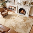 thumbnail image 2 of Toyoso 9'x12' Master Suite Extra Large Area Rug, Sunburst Honey Amber Floral Silicone Carpet, Grande Durable 0.25" Washable Decor Masterpiece Rug for Great Room, High-Traffic Art Piece Rug, 2 of 9