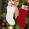 thumbnail image 6 of LanSuare Christmas Knitted Stockings, 7.9 Inches Knitted Christmas Stockings, Xmas Hanging Stockings for Family Holiday Season Decor, Christmas Decorations, 6 of 7
