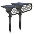 thumbnail image 1 of Luz del césped Irfora Paquete de 2 focos solares para paisajes con 19 LED, luz puntual, lámpara de pared, 2 en 1, luces solares para paisajismo al aire libre, IP65, tasa de protección para patio, jard Irfora Luz del césped, 1 of 7