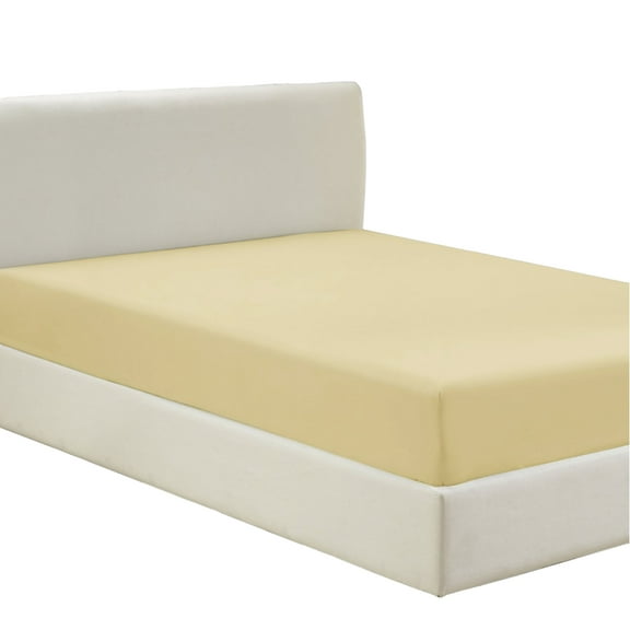 Violet Linen Premium Ultimate Percale, Luxury Ultra Soft Brushed Polyester Cotton, Extra Soft and Comfortable, Gold, 44", Luxurious, Fitted Sheet